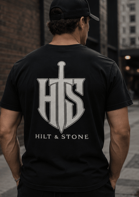 Core Crest Front And Back Print Graphic T-Shirt - Hilt and Stone