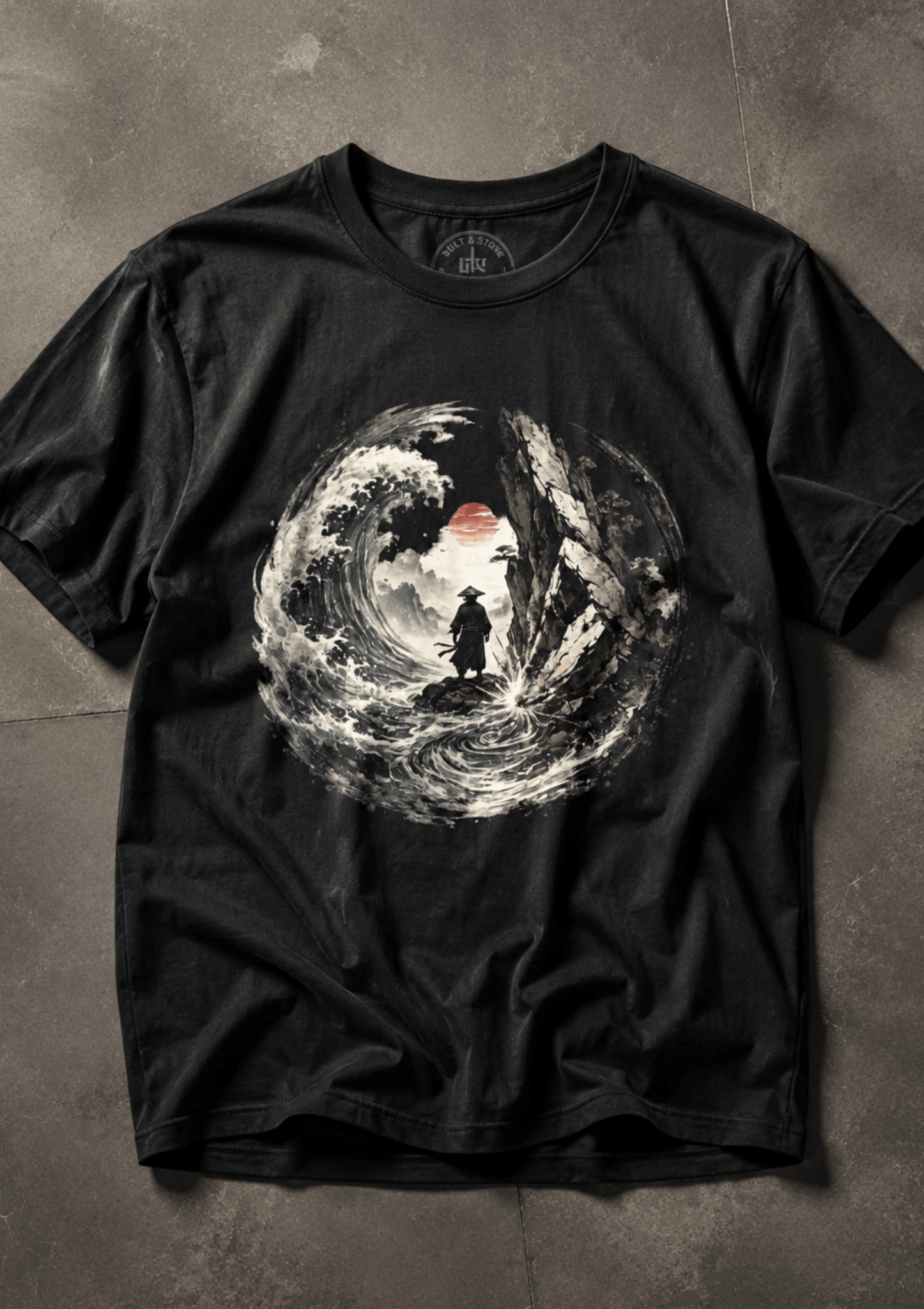 Flow Like Water Strike Like Stone Graphic T-Shirt - Hilt and Stone