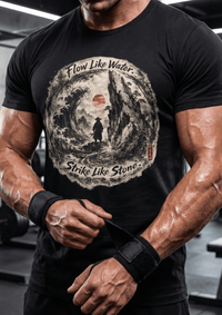 Load image into Gallery viewer, Flow Like Water Strike Like Stone Graphic T-Shirt - Hilt and Stone