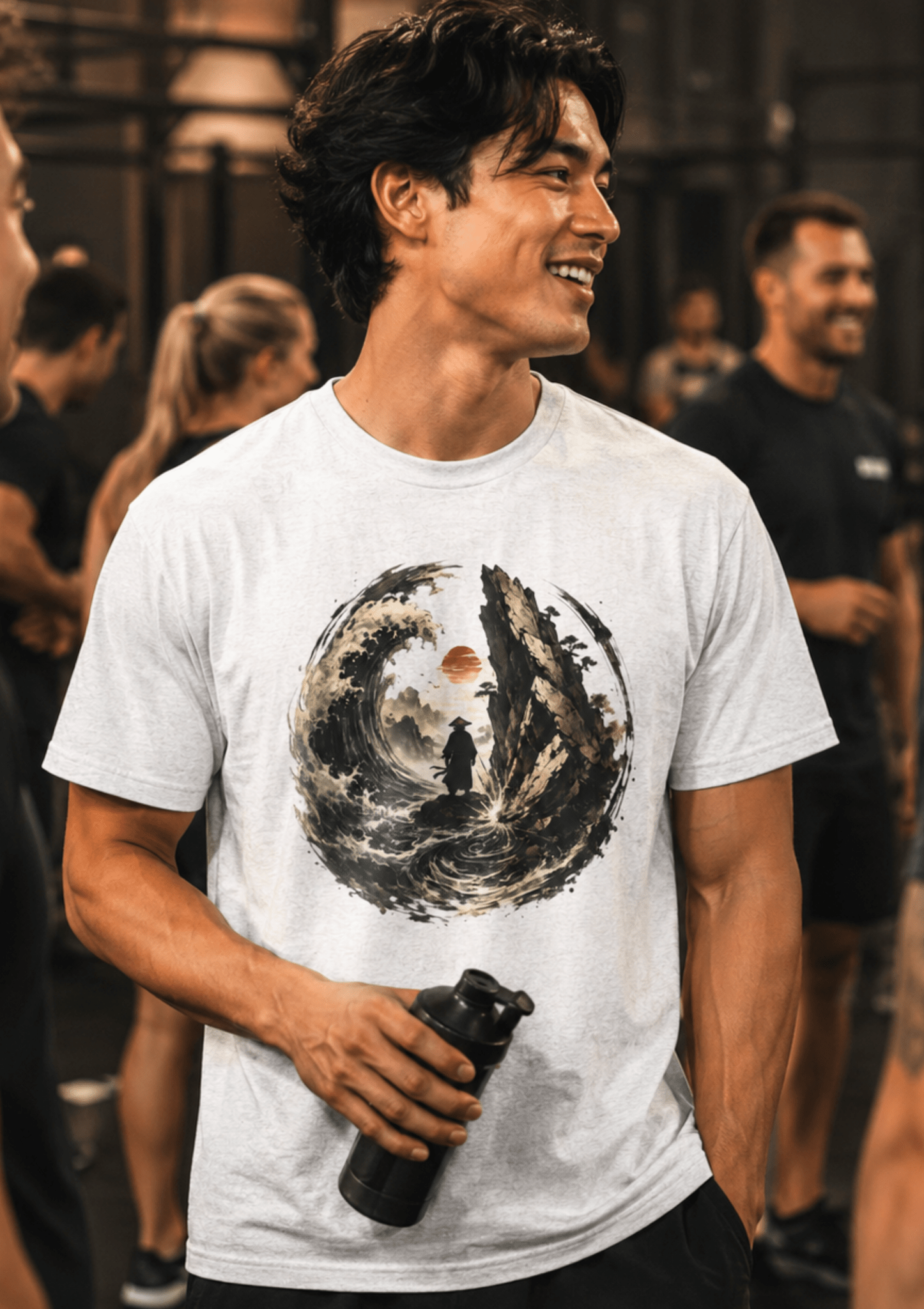 Flow Like Water Strike Like Stone Graphic T-Shirt - Hilt and Stone