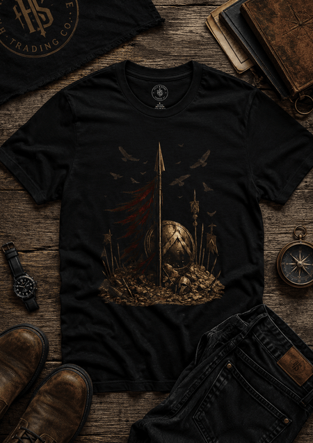 Hold the Line Leonidas Spear T-Shirt - Hilt and Stone