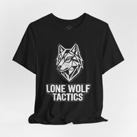 Load image into Gallery viewer, Lone Wolf Tactics Tee — Geometric Wolf Logo Graphic T-Shirt - Hilt and Stone