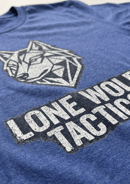 Lone Wolf Tactics Tee — Geometric Wolf Logo Graphic T-Shirt - Hilt and Stone