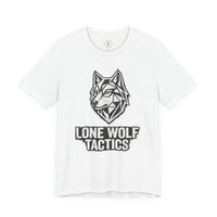 Load image into Gallery viewer, Lone Wolf Tactics Tee — Geometric Wolf Logo Graphic T-Shirt - Hilt and Stone