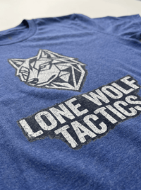 Load image into Gallery viewer, Lone Wolf Tactics Tee — Geometric Wolf Logo Graphic T-Shirt - Hilt and Stone