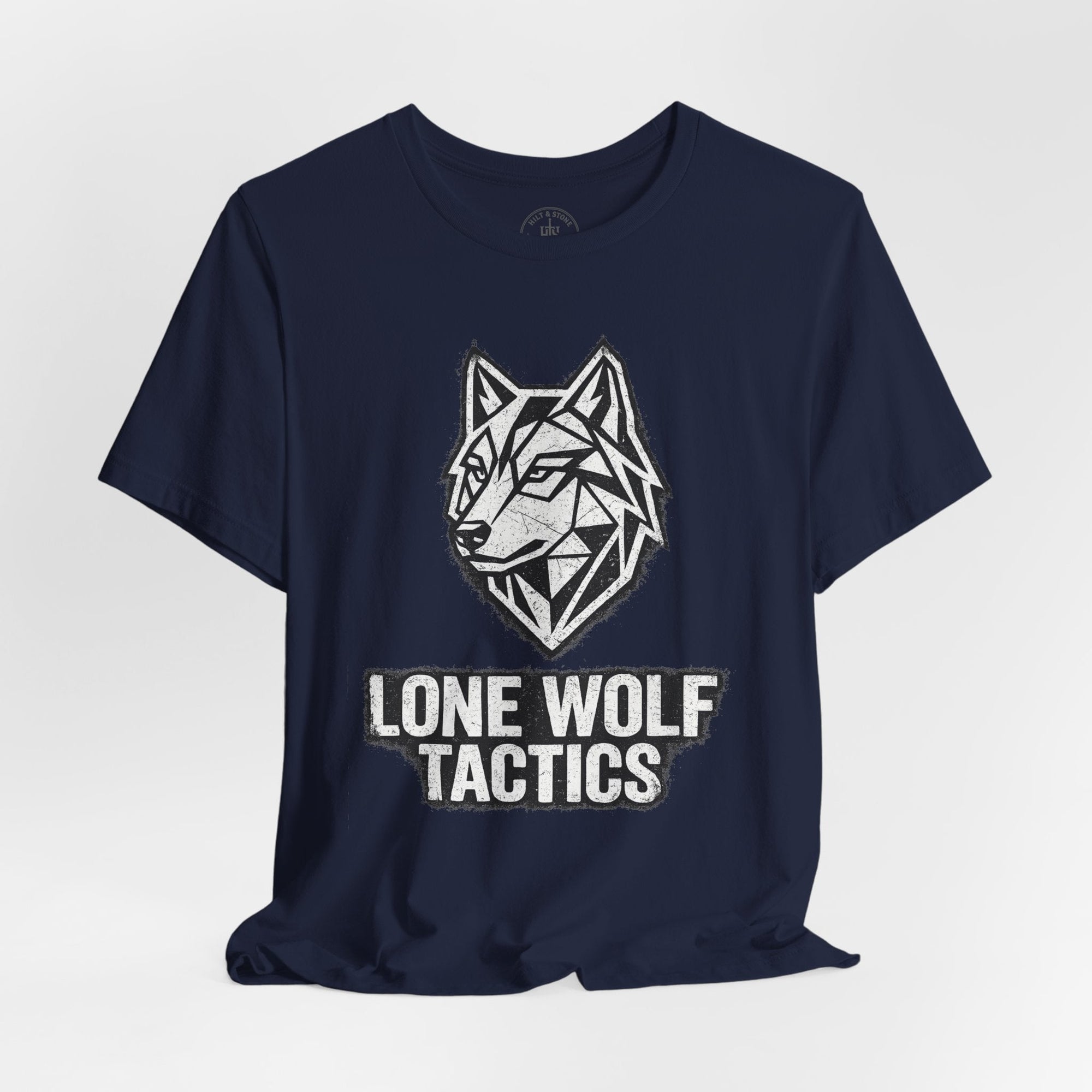 Lone Wolf Tactics Tee — Geometric Wolf Logo Graphic T-Shirt - Hilt and Stone