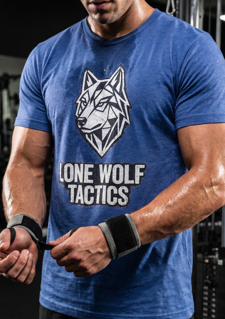 Lone Wolf Tactics Tee — Geometric Wolf Logo Graphic T-Shirt - Hilt and Stone
