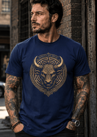 Load image into Gallery viewer, Master the Maze Minotaur Emblem T-Shirt - Hilt and Stone