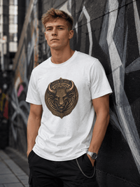 Load image into Gallery viewer, Master the Maze Minotaur Emblem T-Shirt - Hilt and Stone