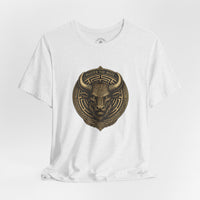 Load image into Gallery viewer, Master the Maze Minotaur Emblem T-Shirt - Hilt and Stone