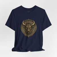 Load image into Gallery viewer, Master the Maze Minotaur Emblem T-Shirt - Hilt and Stone