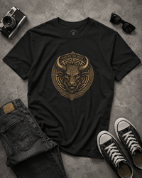 Load image into Gallery viewer, Master the Maze Minotaur Emblem T-Shirt - Hilt and Stone