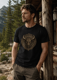 Load image into Gallery viewer, Master the Maze Minotaur Emblem T-Shirt - Hilt and Stone