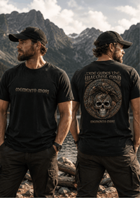 Load image into Gallery viewer, Memento Mori Signature Collection T-Shirt | Time Guides the Watchful Mind - Hilt and Stone
