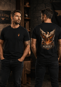 Load image into Gallery viewer, Rebuilt From Ruin Signature T-Shirt | Phoenix of Renewal - Hilt and Stone