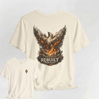 Load image into Gallery viewer, Rebuilt From Ruin Signature T-Shirt | Phoenix of Renewal - Hilt and Stone