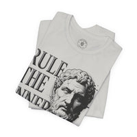 Load image into Gallery viewer, Rule the Inner Kingdom Graphic Tee — Stoic Bust Vintage Typography T‑Shirt - Hilt and Stone