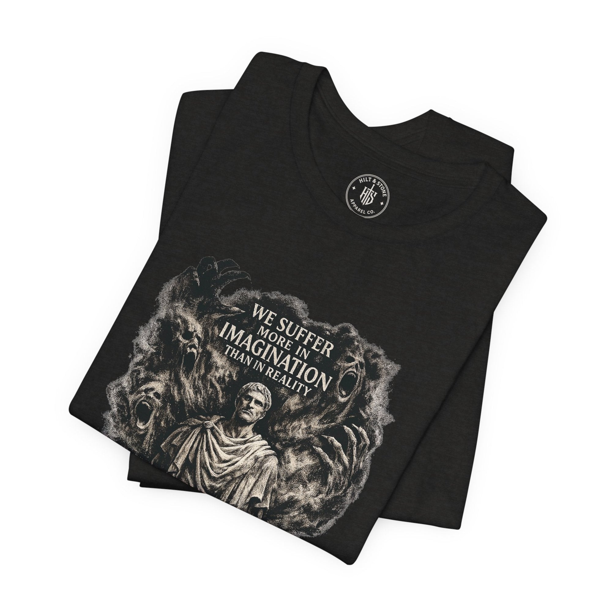 Seneca Shadow Theater T-Shirt – Stoic Philosophy Graphic Tee - Hilt and Stone
