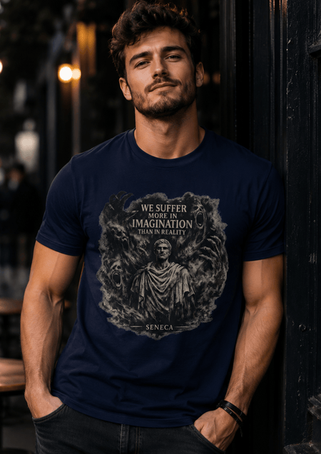 Seneca Shadow Theater T-Shirt – Stoic Philosophy Graphic Tee - Hilt and Stone