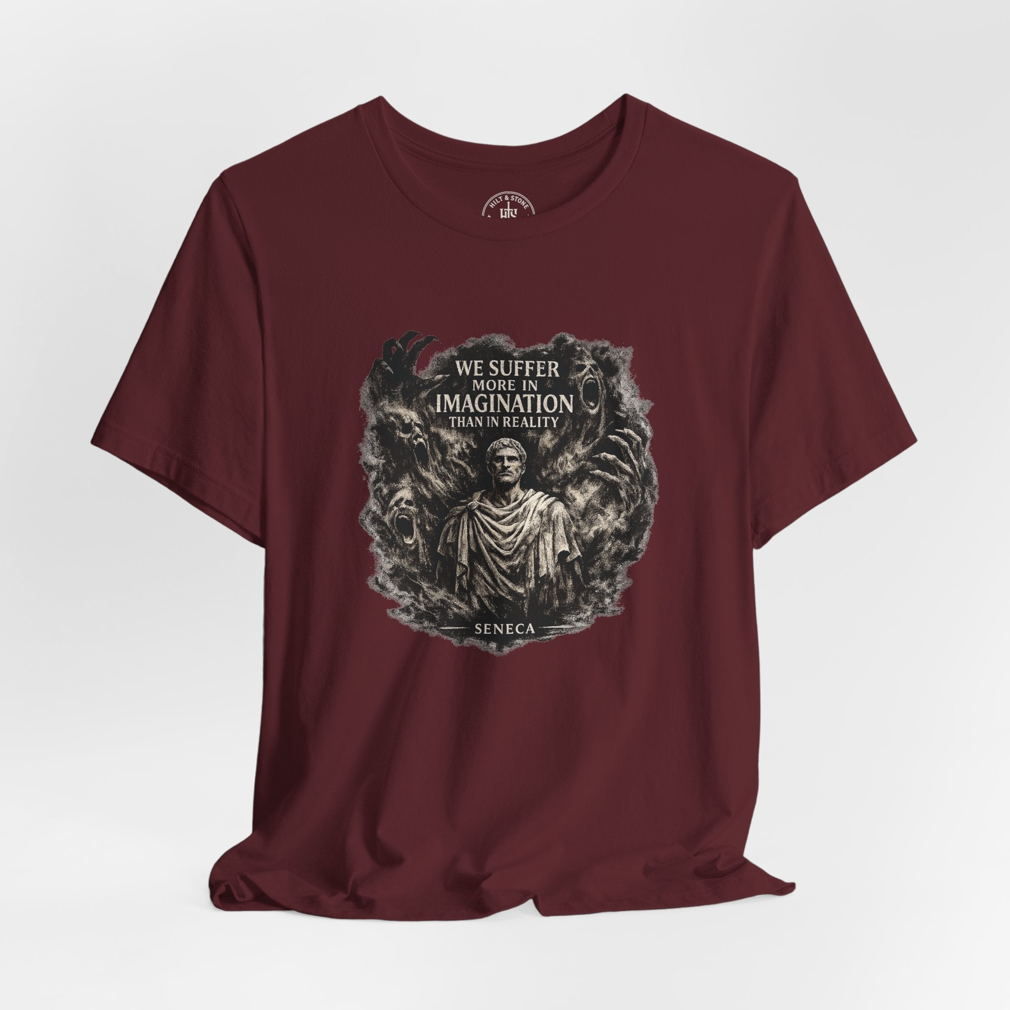 Seneca Shadow Theater T-Shirt – Stoic Philosophy Graphic Tee - Hilt and Stone