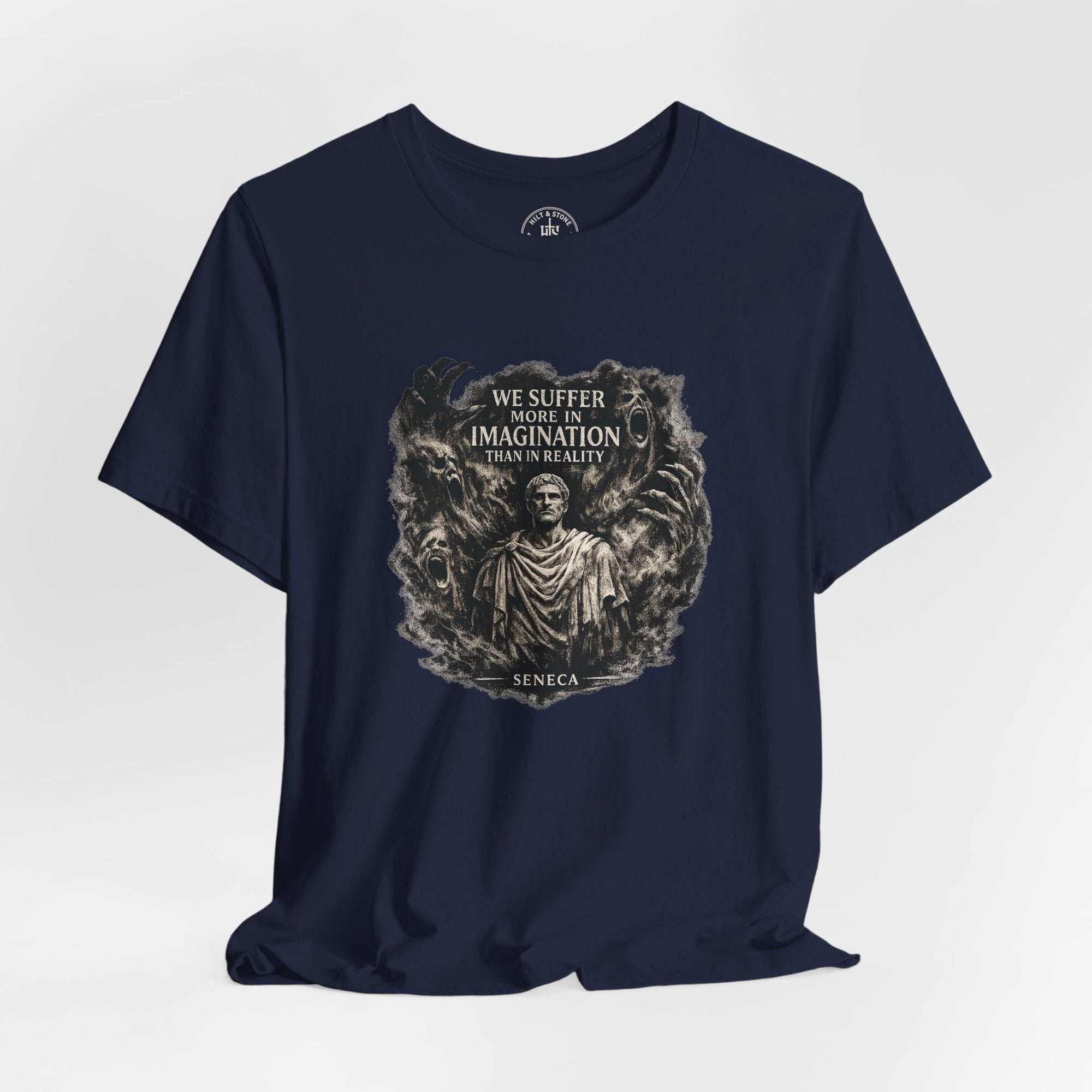 Seneca Shadow Theater T-Shirt – Stoic Philosophy Graphic Tee - Hilt and Stone