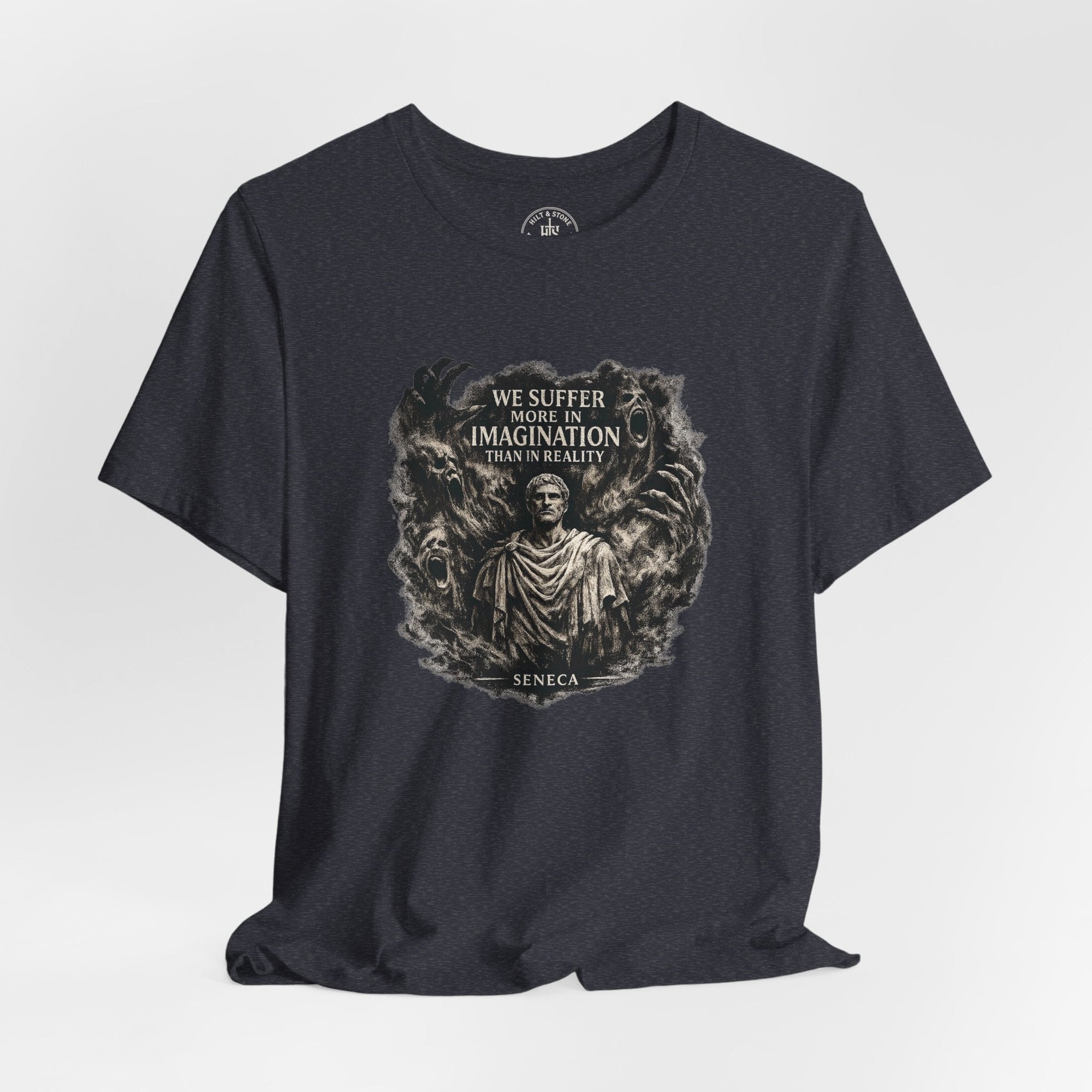Seneca Shadow Theater T-Shirt – Stoic Philosophy Graphic Tee - Hilt and Stone