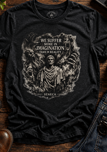 Seneca Shadow Theater T-Shirt – Stoic Philosophy Graphic Tee - Hilt and Stone