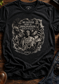 Load image into Gallery viewer, Seneca Shadow Theater T-Shirt – Stoic Philosophy Graphic Tee - Hilt and Stone