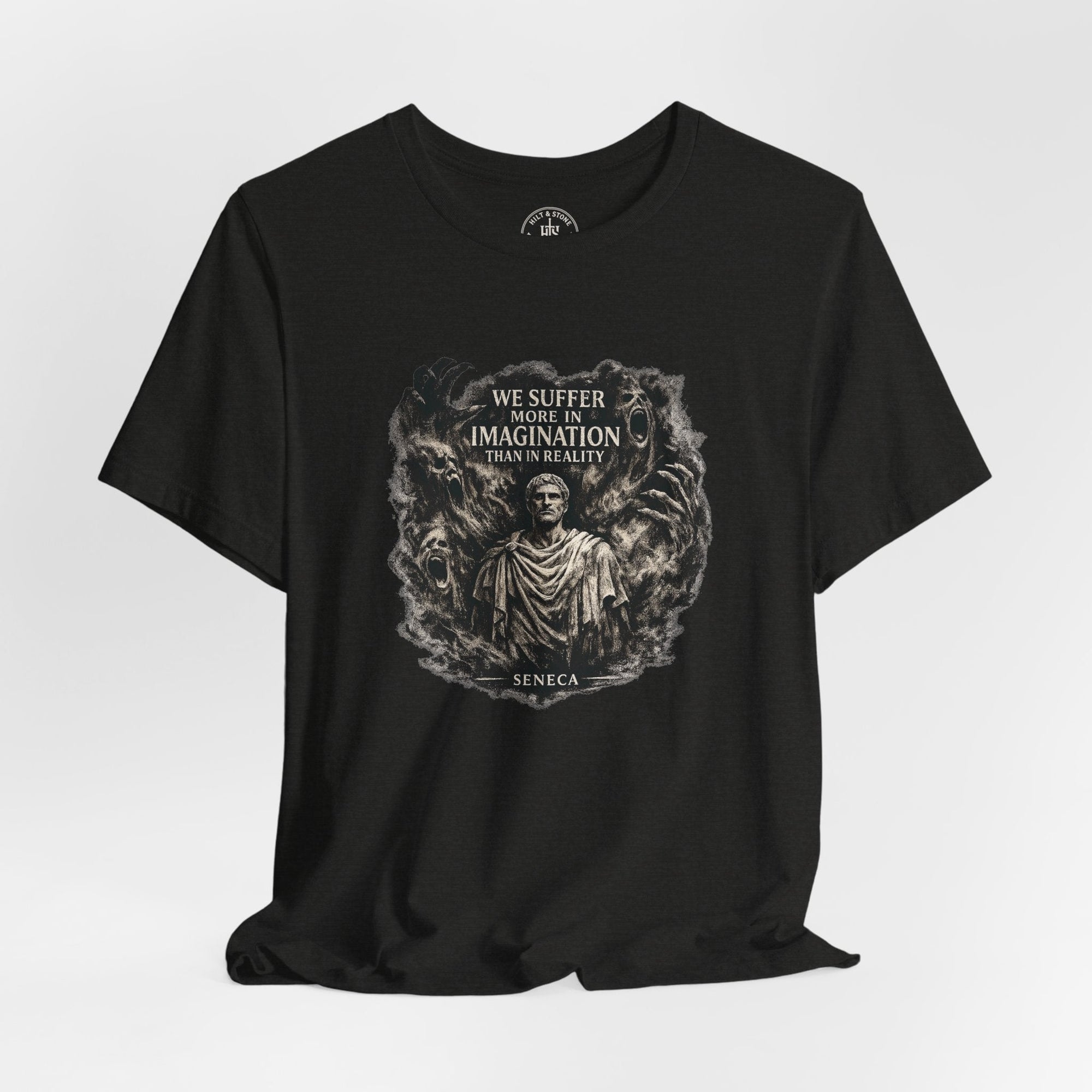Seneca Shadow Theater T-Shirt – Stoic Philosophy Graphic Tee - Hilt and Stone