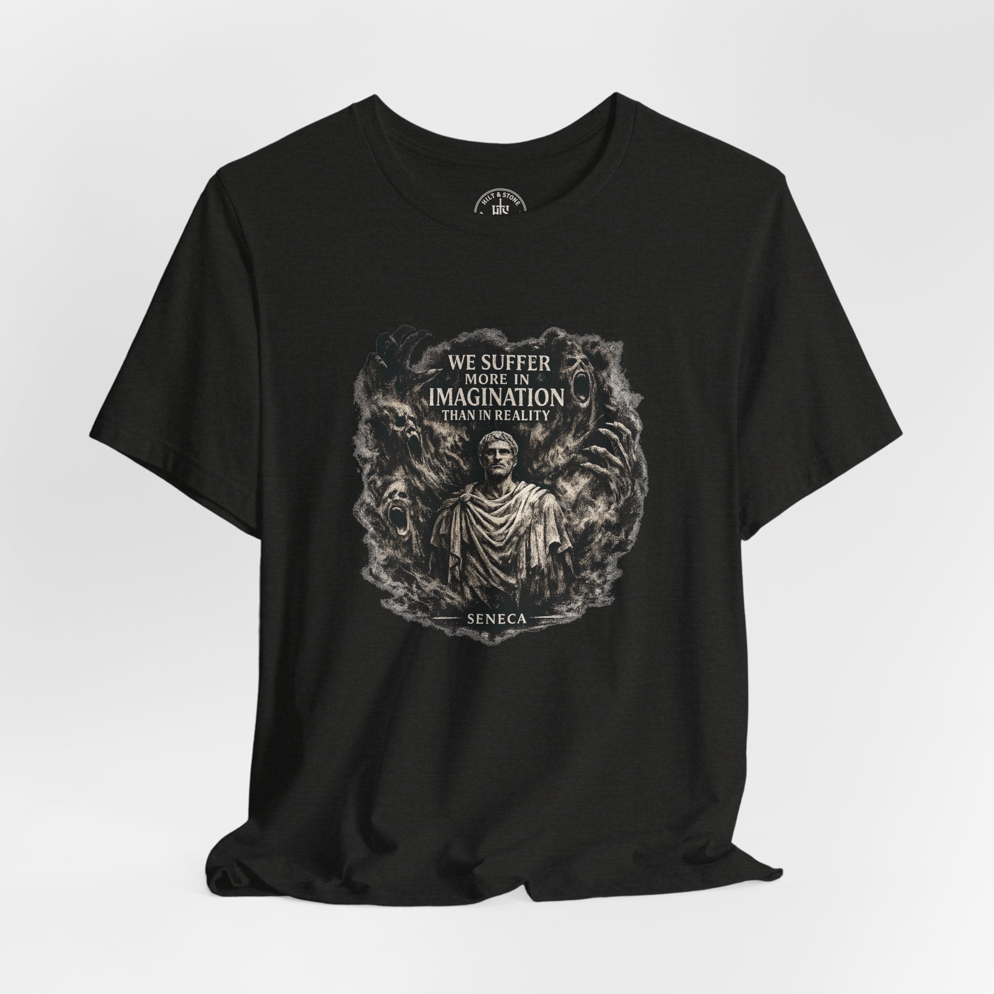 Seneca Shadow Theater T-Shirt – Stoic Philosophy Graphic Tee - Hilt and Stone