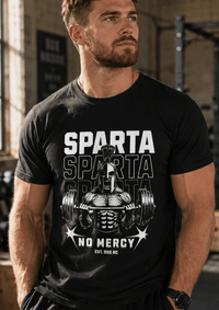 Load image into Gallery viewer, Sparta No Mercy Workout Crewneck T-Shirt - Hilt and Stone
