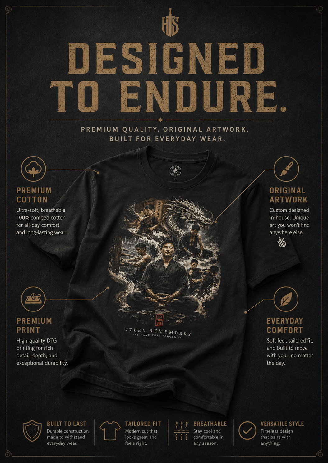 Steel Remembers — Men's Graphic T-Shirt - Hilt and Stone