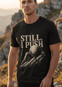 Load image into Gallery viewer, Still, I Push – Sisyphus Discipline Graphic T-Shirt - Hilt and Stone