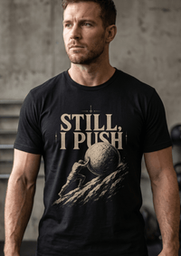 Load image into Gallery viewer, Still, I Push – Sisyphus Discipline Graphic T-Shirt - Hilt and Stone