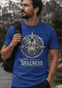 Load image into Gallery viewer, Stillness Wolf T-Shirt — 'The Hunt Begins' Graphic Tee - Hilt and Stone