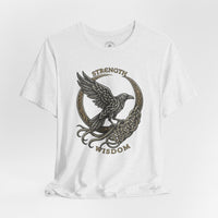 Load image into Gallery viewer, Strength &amp; Wisdom Raven Graphic T-Shirt - Hilt and Stone