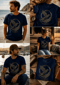 Load image into Gallery viewer, Strength &amp; Wisdom Raven Graphic T-Shirt - Hilt and Stone