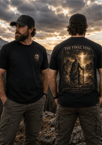 Load image into Gallery viewer, The Final Vow Signature T-Shirt | Faith • Honor • Sacrifice - Hilt and Stone