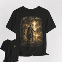 Load image into Gallery viewer, The Final Vow Signature T-Shirt | Faith • Honor • Sacrifice - Hilt and Stone