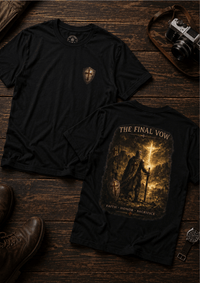 Load image into Gallery viewer, The Final Vow Signature T-Shirt | Faith • Honor • Sacrifice - Hilt and Stone