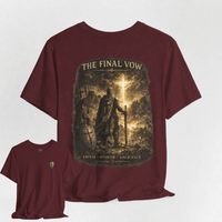 Load image into Gallery viewer, The Final Vow Signature T-Shirt | Faith • Honor • Sacrifice - Hilt and Stone