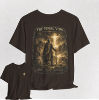 Load image into Gallery viewer, The Final Vow Signature T-Shirt | Faith • Honor • Sacrifice - Hilt and Stone