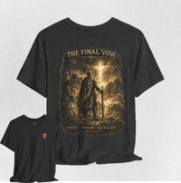 Load image into Gallery viewer, The Final Vow Signature T-Shirt | Faith • Honor • Sacrifice - Hilt and Stone