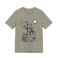 Load image into Gallery viewer, Viking Warrior Cat Graphic T-Shirt – Norse Adventure Statement Shirt - Hilt and Stone