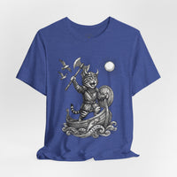 Load image into Gallery viewer, Viking Warrior Cat Graphic T-Shirt – Norse Adventure Statement Shirt - Hilt and Stone