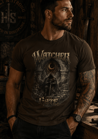 Load image into Gallery viewer, Watcher At The Gate Of Chaos Crewneck T-Shirt - Hilt and Stone