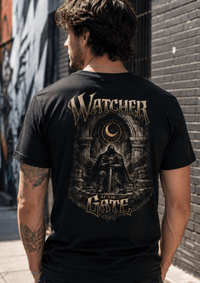 Load image into Gallery viewer, Watcher at the Gate — Signature Collection Graphic T-Shirt - Hilt and Stone