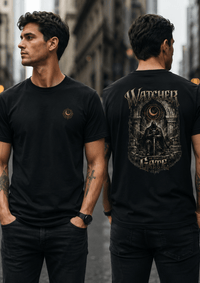 Load image into Gallery viewer, Watcher at the Gate — Signature Collection Graphic T-Shirt - Hilt and Stone