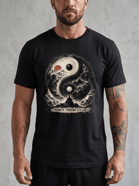 Load image into Gallery viewer, Yin Yang Zen T-Shirt — "Strength Through Stillness" Graphic Tee - Hilt and Stone
