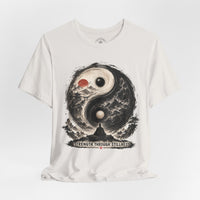 Load image into Gallery viewer, Yin Yang Zen T-Shirt — "Strength Through Stillness" Graphic Tee - Hilt and Stone